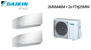 Climatizzatore Daikin Emura Inverter DUAL  2MXM40M + 2x FTXJ25MW