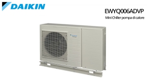 Sistema Idronico cantine piscine Daikin pompa di calore Inverter Mini Chiller EWYQ006ADVP