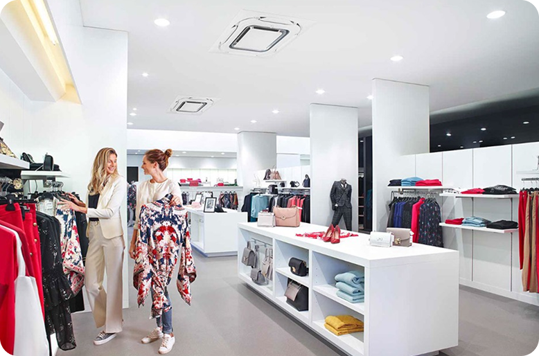 Impianti di climatizzazione professionale per negozi, marca Daikin