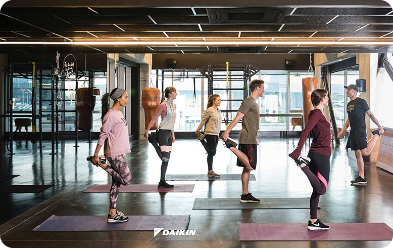 Impianti di climatizzazione professionale per palestre, marca Daikin