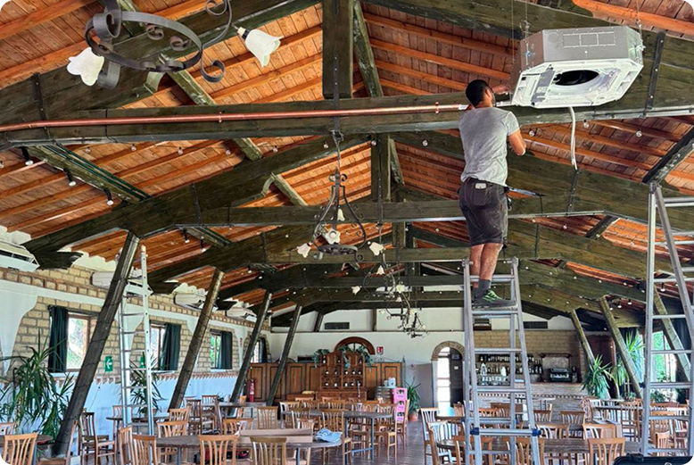 Impianto di climatizzazione installato alla Fattoria Pieve a Salti